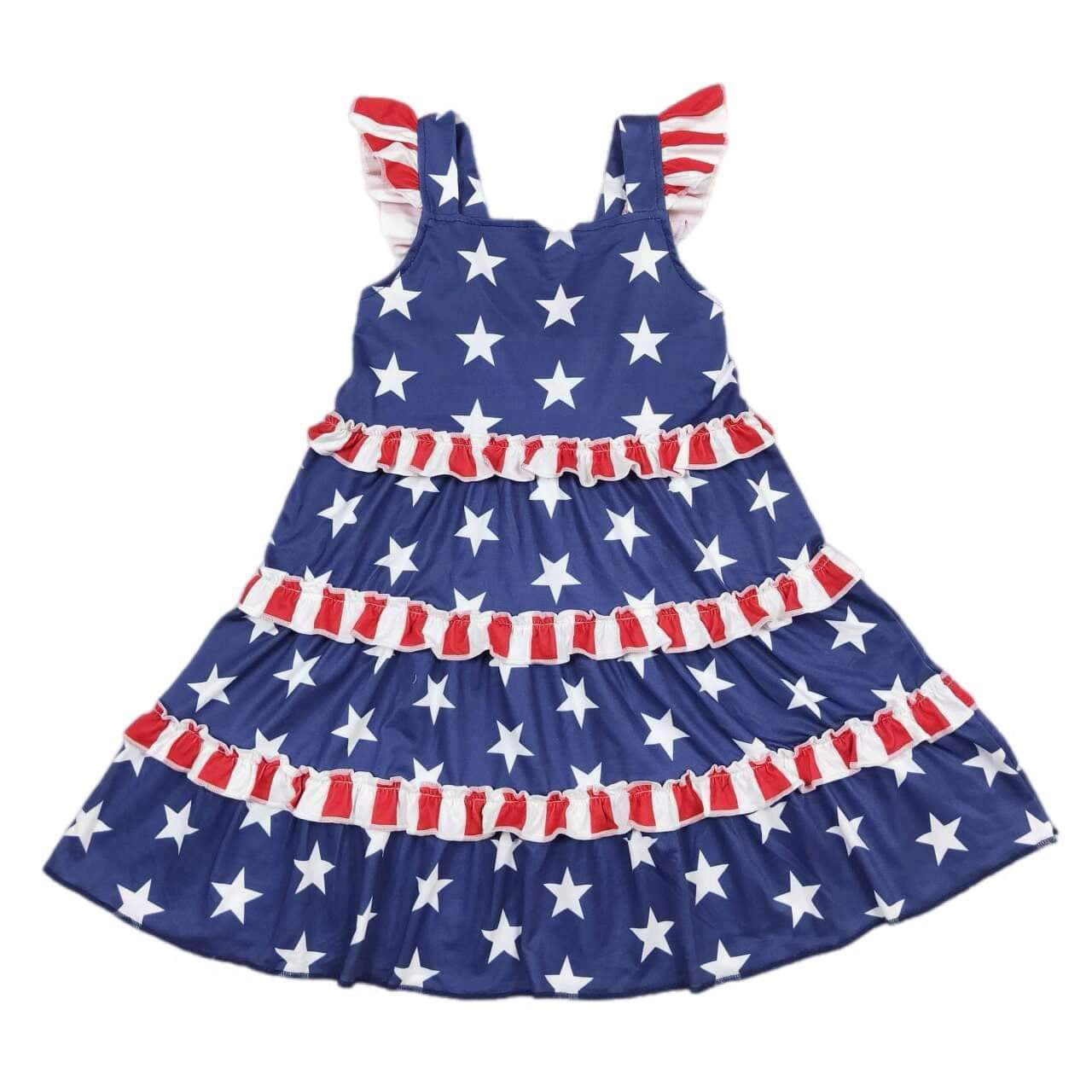 ᴡᴇᴇᴋʟʏ ᴘʀᴇ ᴏʀᴅᴇʀ 4th of July Stars & Stripes Dress