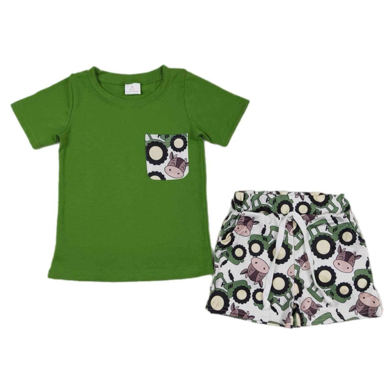 ᴡᴇᴇᴋʟʏ ᴘʀᴇ ᴏʀᴅᴇʀ Tractor & Cow Shorts Set