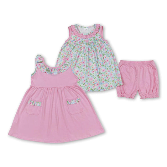 ᴡᴇᴇᴋʟʏ ᴘʀᴇ ᴏʀᴅᴇʀ Dainty Pink Floral Dress & Shorts Set