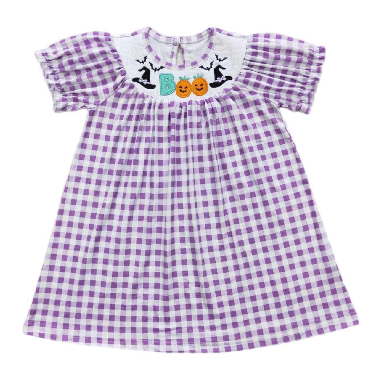 ᴡᴇᴇᴋʟʏ ᴘʀᴇ ᴏʀᴅᴇʀ Halloween Smocked Boo Dress