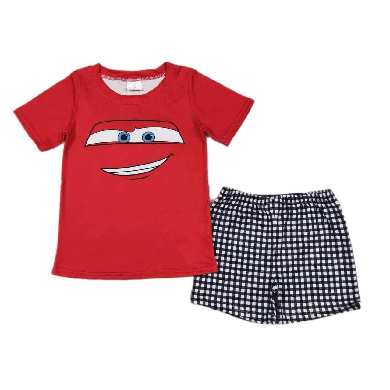 ᴡᴇᴇᴋʟʏ ᴘʀᴇ ᴏʀᴅᴇʀ Cars Checkered Shorts Set