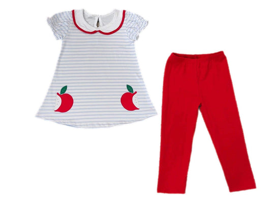 ᴡᴇᴇᴋʟʏ ᴘʀᴇ ᴏʀᴅᴇʀ Back To School Embroidered Apple Set