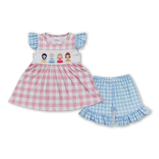 ᴡᴇᴇᴋʟʏ ᴘʀᴇ ᴏʀᴅᴇʀ Princess Checkered Shorts Set