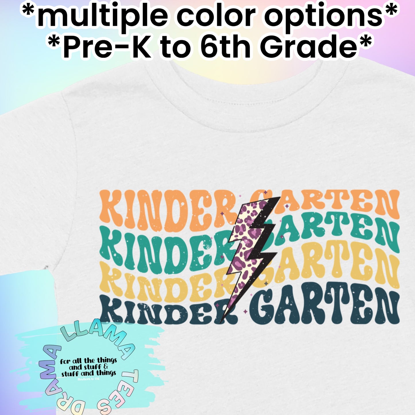 Cheetah Lightning Bolt Grade Tees *multiple color options* (Pre-K to 6th)