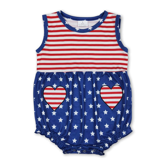 ᴡᴇᴇᴋʟʏ ᴘʀᴇ ᴏʀᴅᴇʀ 4th of July Stars and Stripes Romper