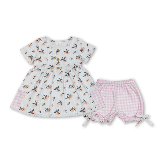 ᴡᴇᴇᴋʟʏ ᴘʀᴇ ᴏʀᴅᴇʀ Floral & Pink Checked Shorts Set