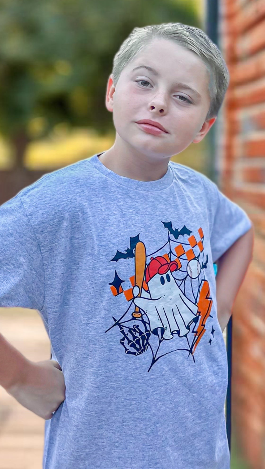 Ghost Baseball Kids Tee *Multiple Color Options Available*