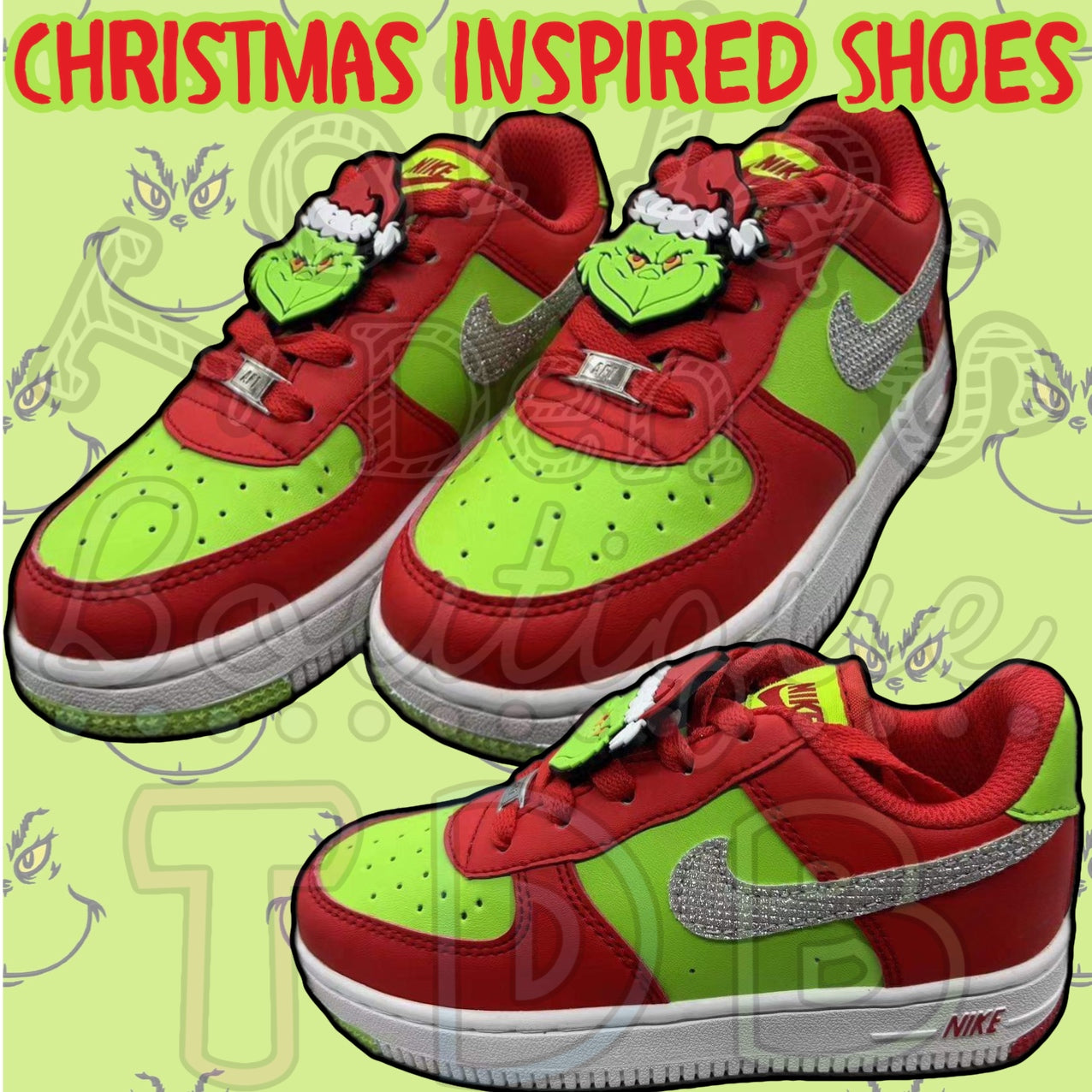 ᴡᴇᴇᴋʟʏ ᴘʀᴇ ᴏʀᴅᴇʀ Christmas Mean Green Inspired Shoes