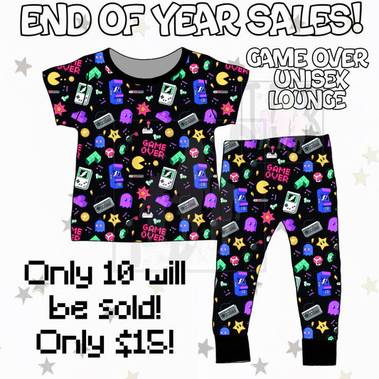 Game OVER Nostalgic Unisex Lounge: EOYS! Only 10 will be sold! Only $15!