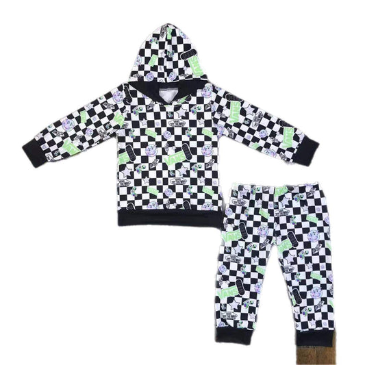 ᴡᴇᴇᴋʟʏ ᴘʀᴇ ᴏʀᴅᴇʀ Inspired Checkered Skateboard Hoodie Set