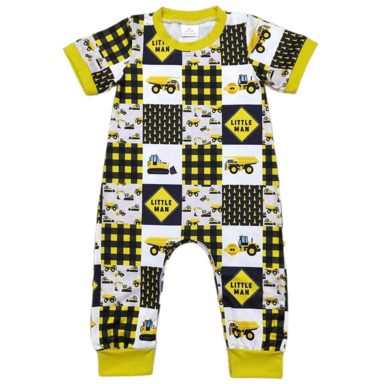 ᴡᴇᴇᴋʟʏ ᴘʀᴇ ᴏʀᴅᴇʀ Little Man Construction Romper