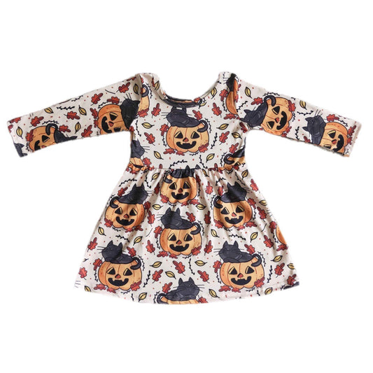 ᴡᴇᴇᴋʟʏ ᴘʀᴇ ᴏʀᴅᴇʀ Halloween Cat & Pumpkin Dress