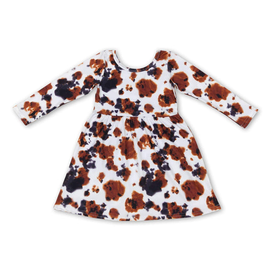 ᴡᴇᴇᴋʟʏ ᴘʀᴇ ᴏʀᴅᴇʀ Brown Cow Print Dress