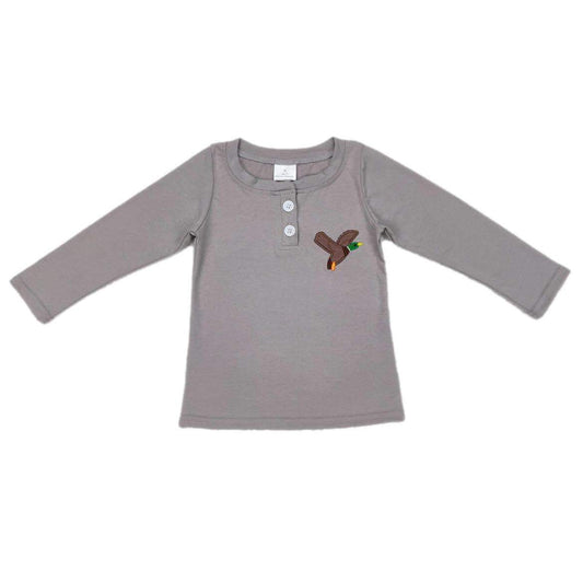 ᴡᴇᴇᴋʟʏ ᴘʀᴇ ᴏʀᴅᴇʀ Embroidered Duck Long Sleeve Tee