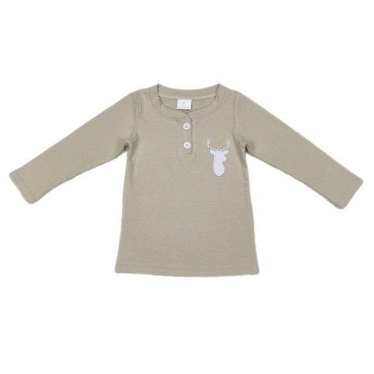 ᴡᴇᴇᴋʟʏ ᴘʀᴇ ᴏʀᴅᴇʀ Embroidered Deer Long Sleeve Tee