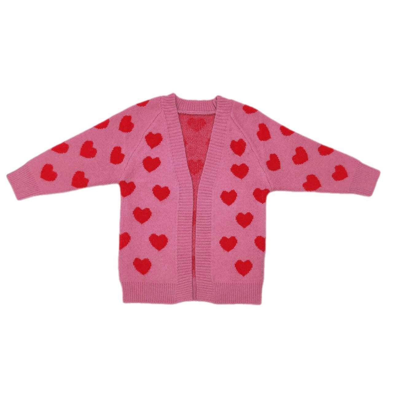 ᴡᴇᴇᴋʟʏ ᴘʀᴇ ᴏʀᴅᴇʀ Valentine's Day Heart Sweater Cardigan