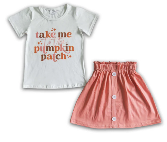 ᴡᴇᴇᴋʟʏ ᴘʀᴇ ᴏʀᴅᴇʀ Pumpkin Patch Skirt Set