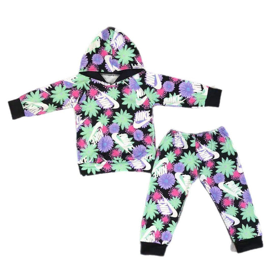 ᴡᴇᴇᴋʟʏ ᴘʀᴇ ᴏʀᴅᴇʀ Inspired Floral Swoosh Hoodie Set