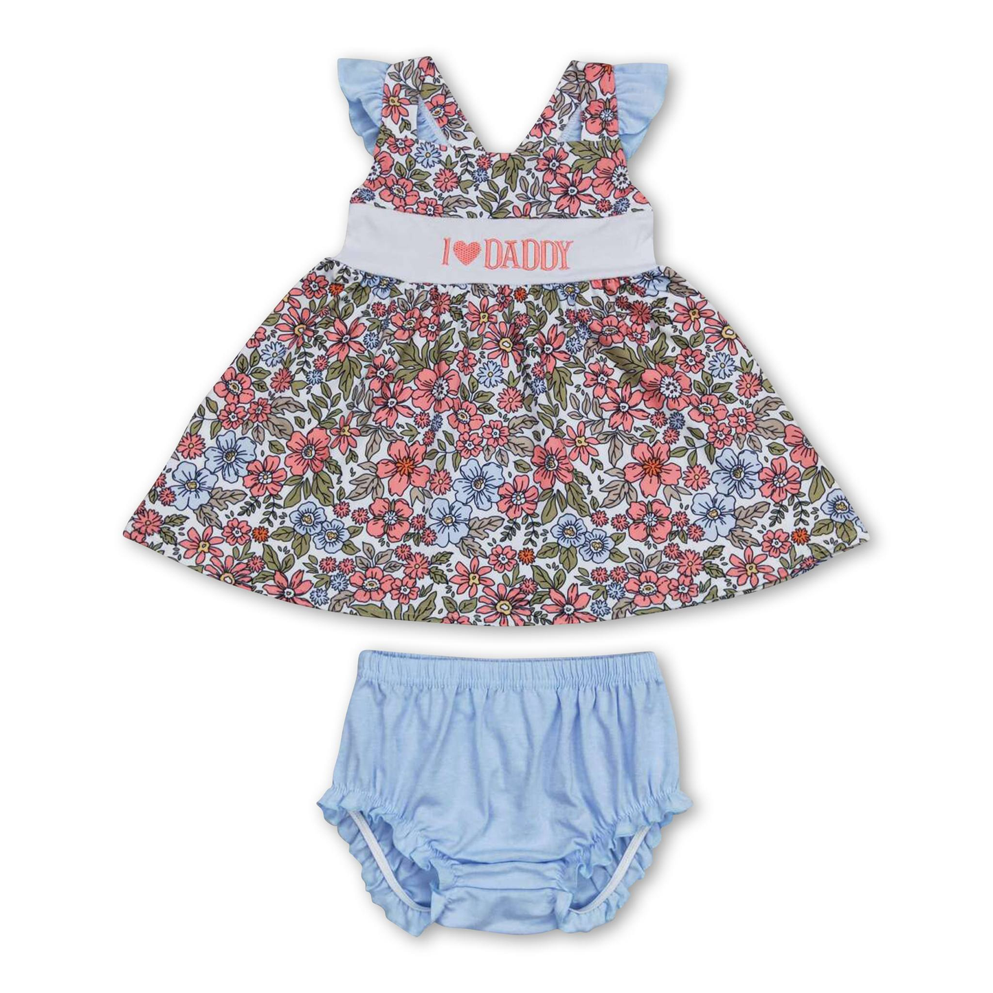 ᴡᴇᴇᴋʟʏ ᴘʀᴇ ᴏʀᴅᴇʀ I Heart Daddy Embroidered Bummie Set