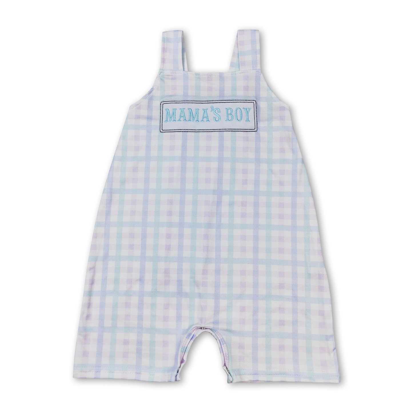 ᴡᴇᴇᴋʟʏ ᴘʀᴇ ᴏʀᴅᴇʀ Mama's Boy Blue Gingham Romper