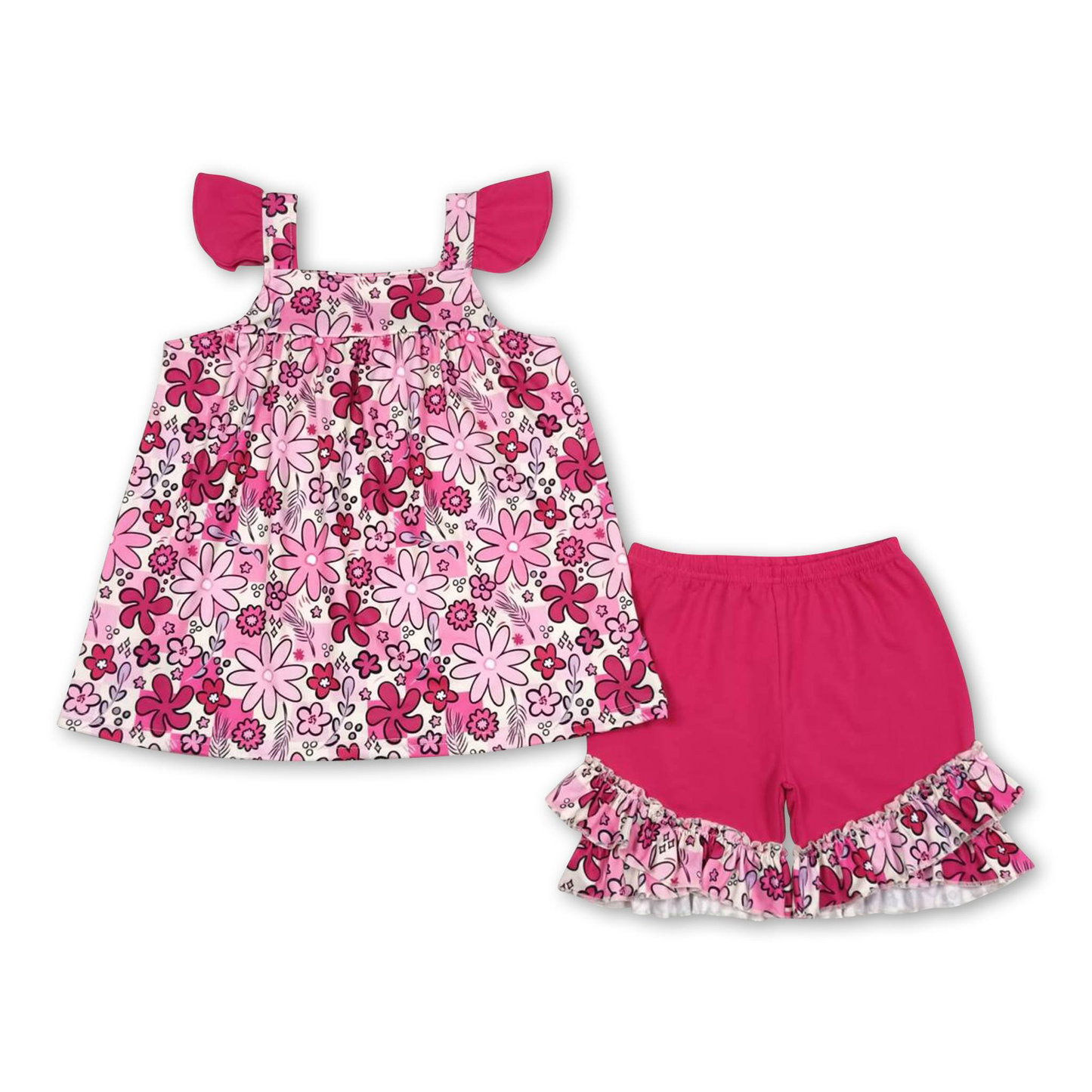 ᴡᴇᴇᴋʟʏ ᴘʀᴇ ᴏʀᴅᴇʀ Pink Floral Shorts Set