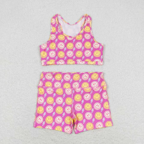 ᴡᴇᴇᴋʟʏ ᴘʀᴇ ᴏʀᴅᴇʀ Smiley Crop and Shortie Set