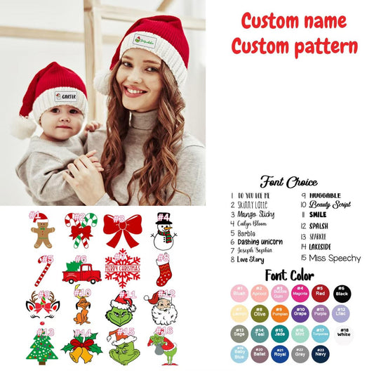 Personalized Santa Hats- Kids and Adult!