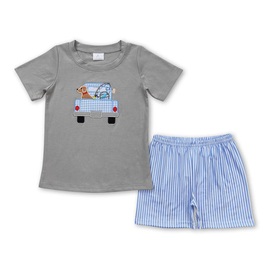 ᴡᴇᴇᴋʟʏ ᴘʀᴇ ᴏʀᴅᴇʀ Blue Gingham Fishing Shorts Set