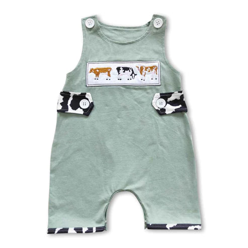 ᴡᴇᴇᴋʟʏ ᴘʀᴇ ᴏʀᴅᴇʀ Embroidered Cow Romper