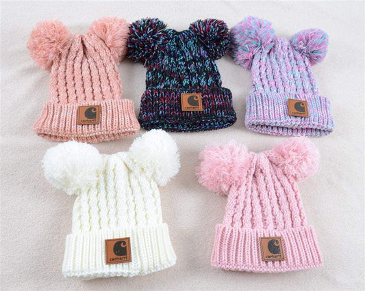 ᴡᴇᴇᴋʟʏ ᴘʀᴇ ᴏʀᴅᴇʀ Double Pom Beanies 0-3 Years