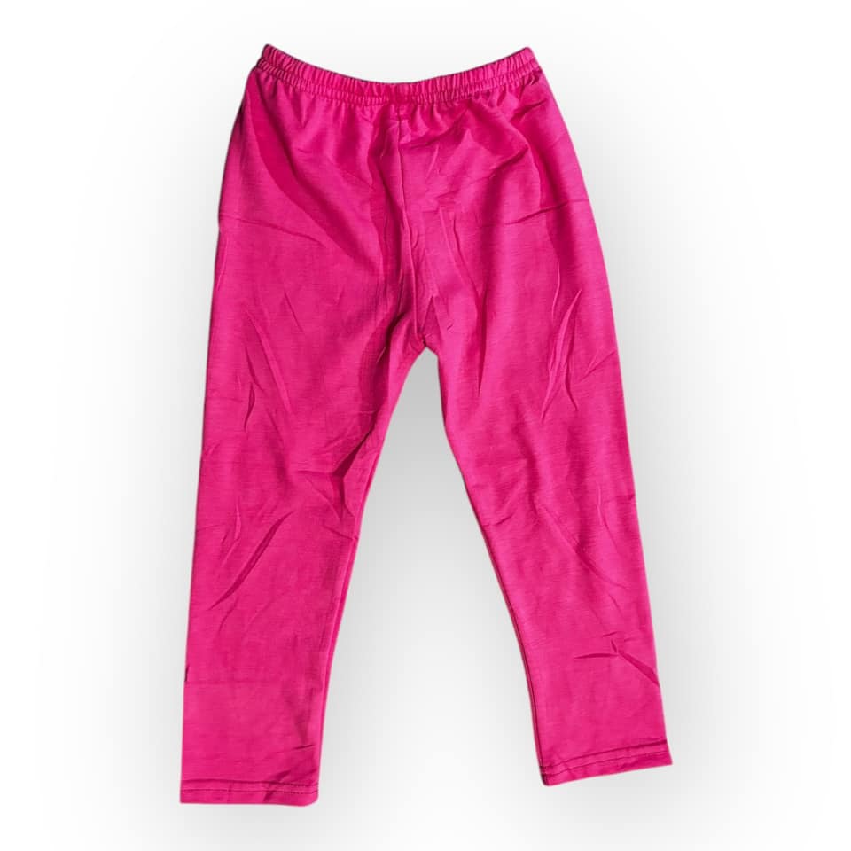 2T, 3T, 5-6, 7-8, 8-9 Hot Pink Cotton Leggings: Ready to Ship!