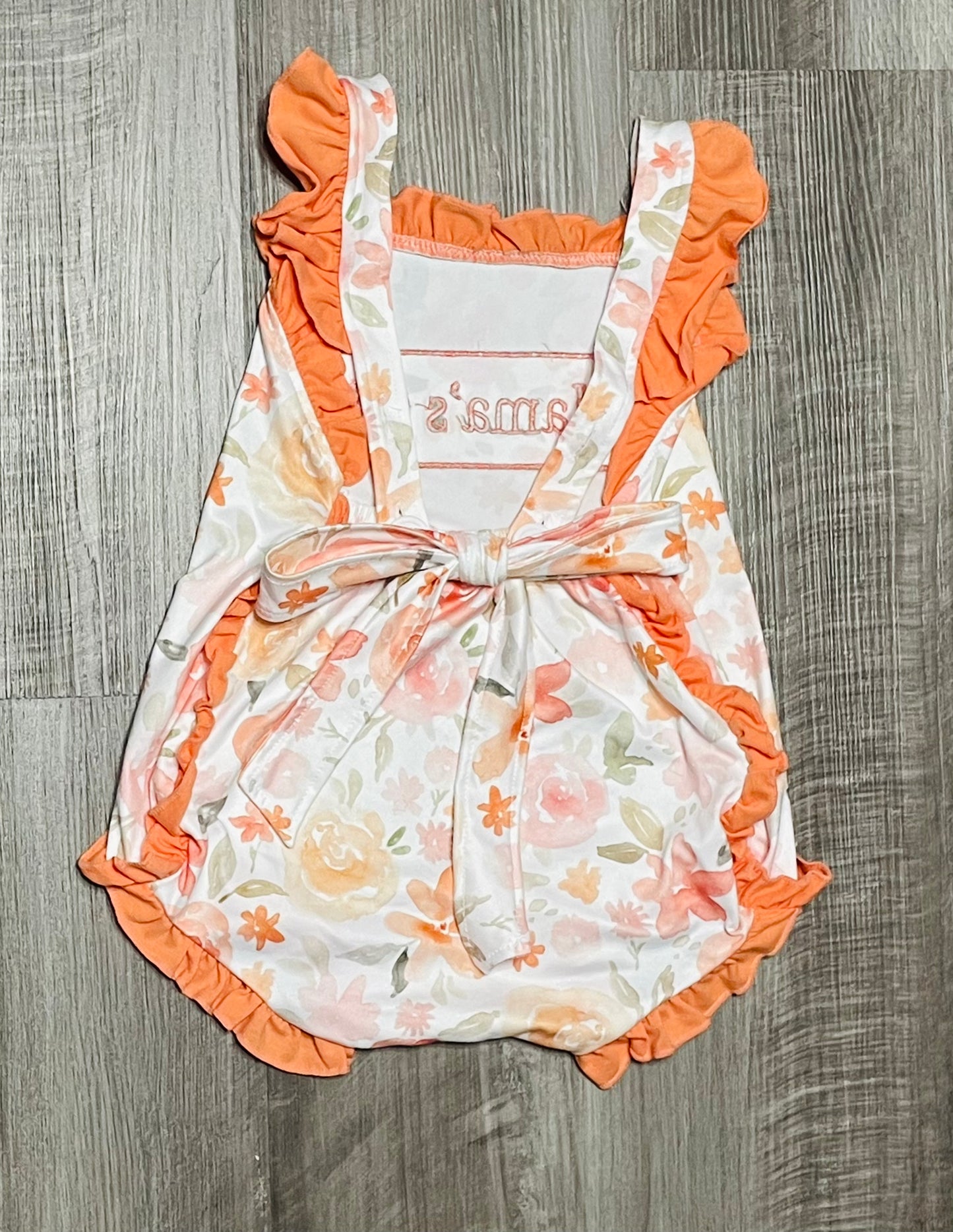 2T  ʀᴇᴀᴅʏ ᴛᴏ ꜱʜɪᴘ! Embroidered Mama’s Girl Romper with Snaps