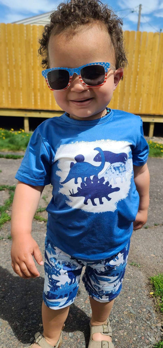 ᴡᴇᴇᴋʟʏ ᴘʀᴇ ᴏʀᴅᴇʀ Dinos Blue Shorts Set