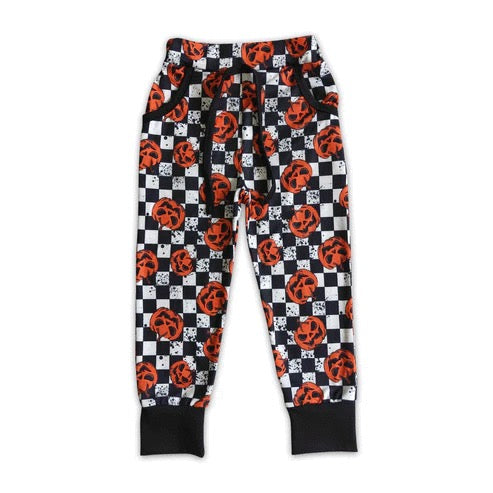 ᴡᴇᴇᴋʟʏ ᴘʀᴇ ᴏʀᴅᴇʀ Halloween Pumpkin Checks Joggers