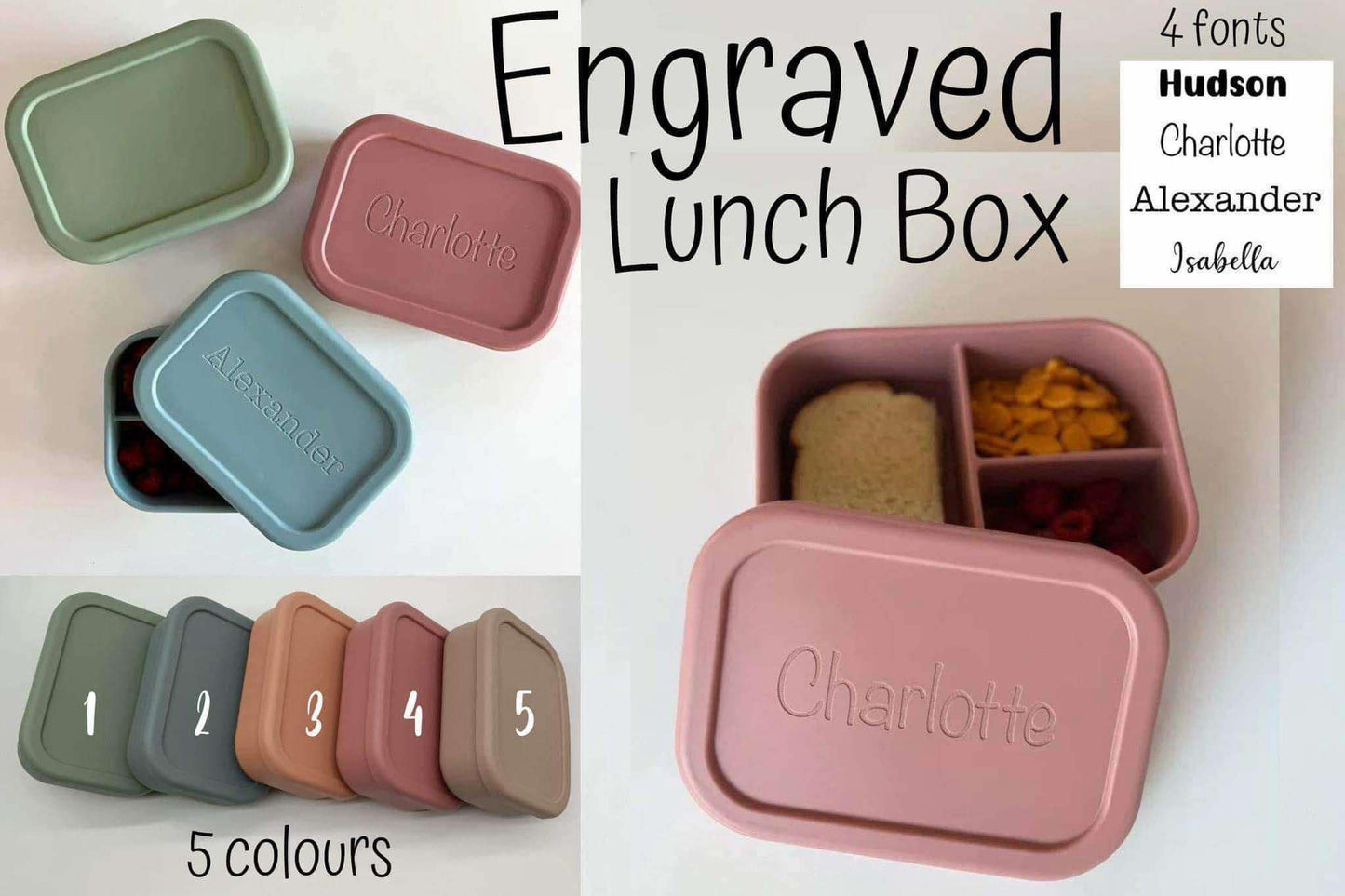 Engraved Lunch Box/Snacks Container