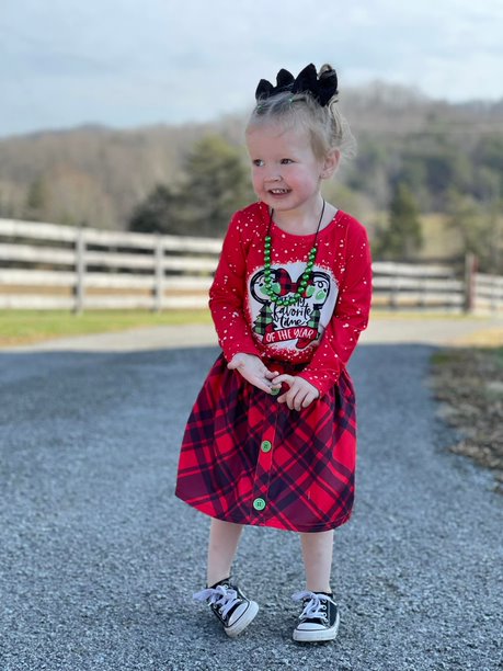 ᴡᴇᴇᴋʟʏ ᴘʀᴇ ᴏʀᴅᴇʀ Christmas Magical Most Wonderful Time of Year Buffalo Plaid Skirt Set