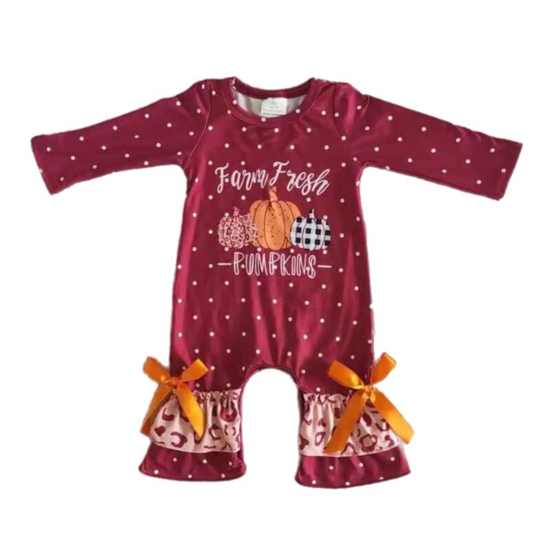 ᴡᴇᴇᴋʟʏ ᴘʀᴇ ᴏʀᴅᴇʀ Farm Fresh Pumpkins Ruffle Romper