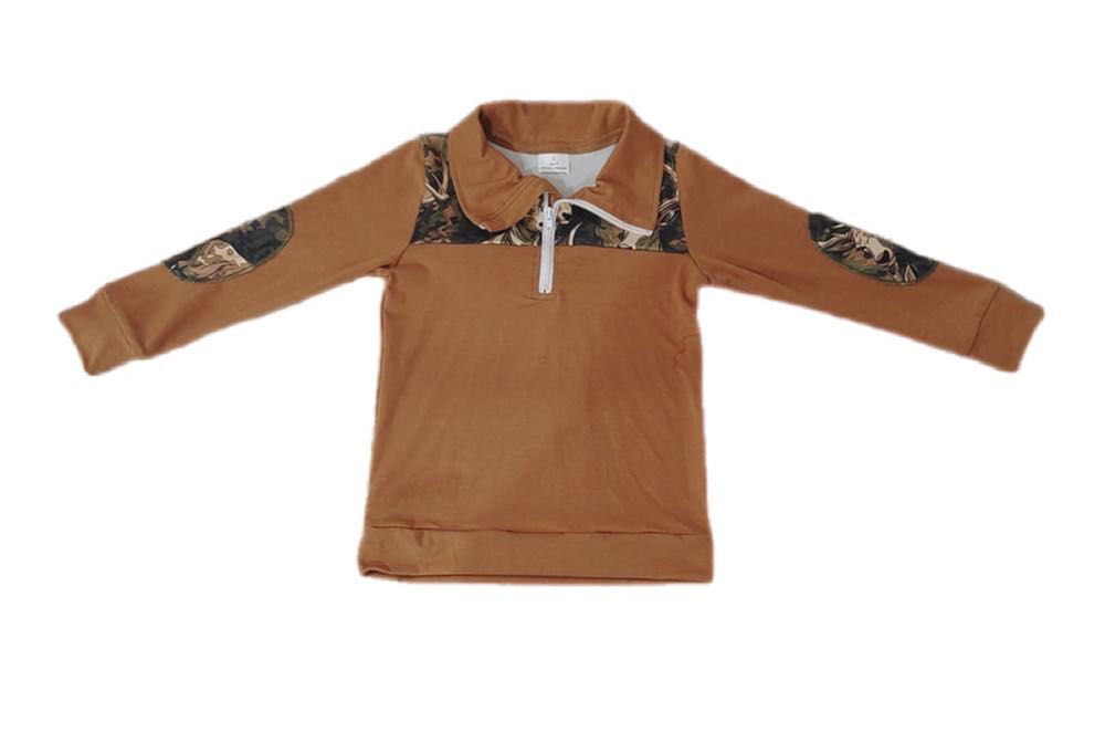 ᴡᴇᴇᴋʟʏ ᴘʀᴇ ᴏʀᴅᴇʀ Pullover- Camo Deer Quarter Zip