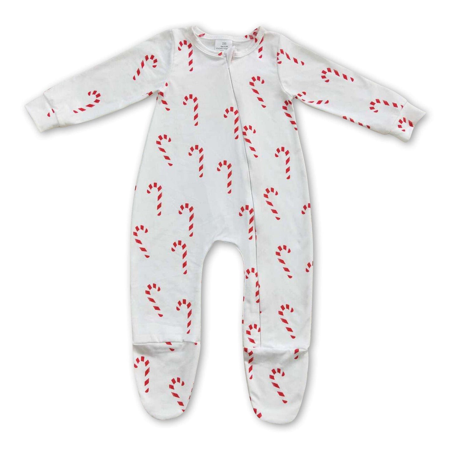 Christmas Candy Cane Footed Zippie: Pre-Order