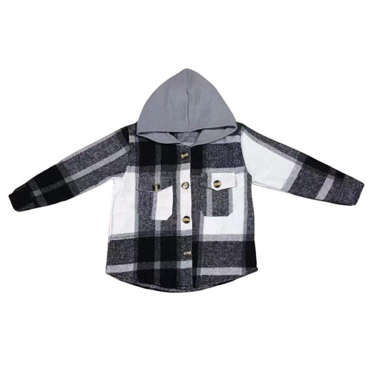 ᴡᴇᴇᴋʟʏ ᴘʀᴇ ᴏʀᴅᴇʀ Monochrome Hooded Flannel