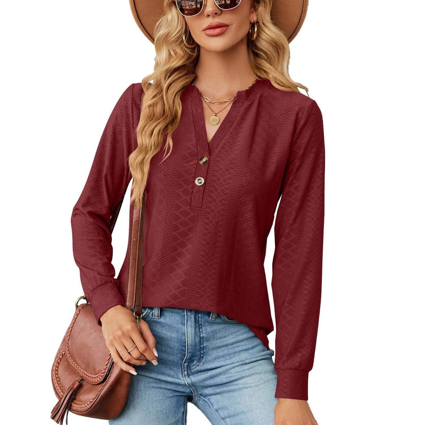 ᴡᴇᴇᴋʟʏ ᴘʀᴇ ᴏʀᴅᴇʀ Women's Quarter Button Up Top