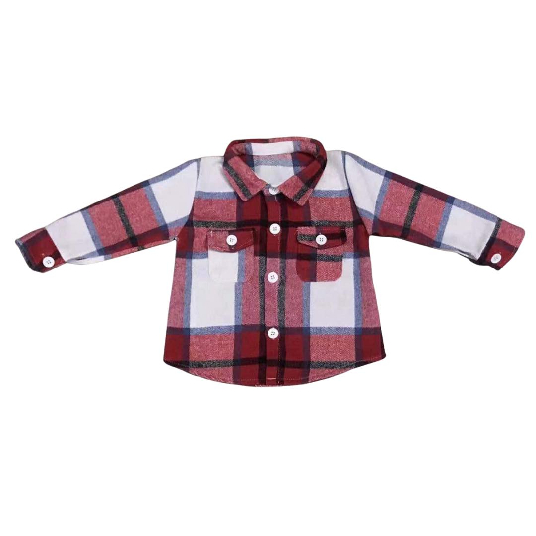 ᴡᴇᴇᴋʟʏ ᴘʀᴇ ᴏʀᴅᴇʀ Flannel- Red & White