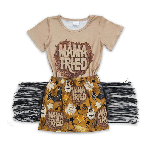 ᴡᴇᴇᴋʟʏ ᴘʀᴇ ᴏʀᴅᴇʀ Mama Tried Fringe Skirt Set