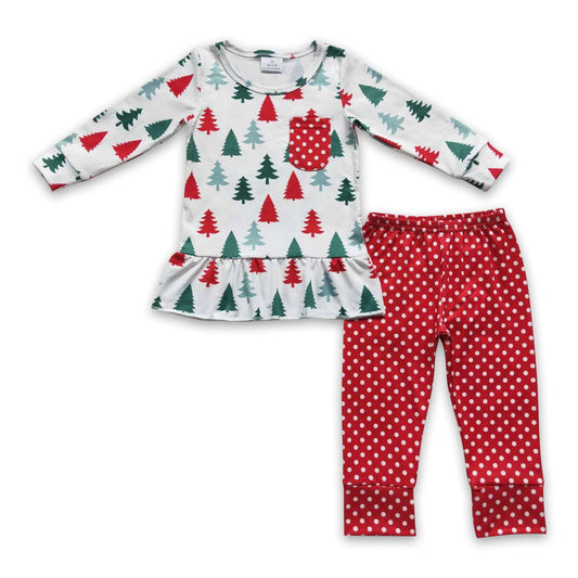 ᴡᴇᴇᴋʟʏ ᴘʀᴇ ᴏʀᴅᴇʀ Christmas Trees Polka Dot Set