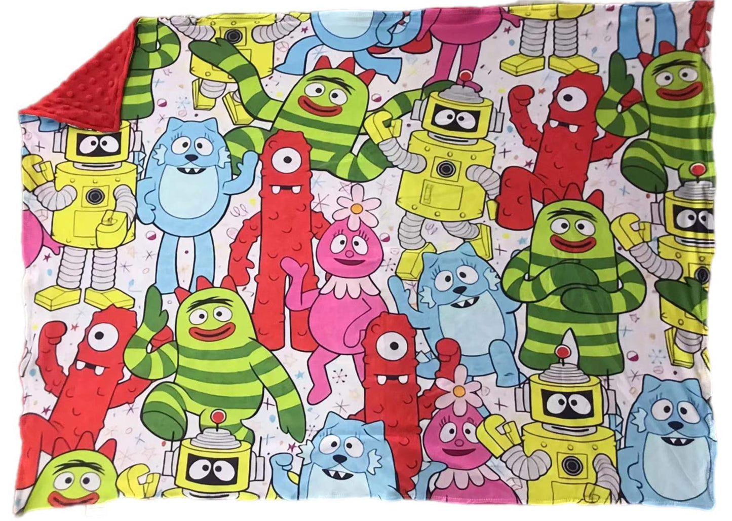 ᴡᴇᴇᴋʟʏ ᴘʀᴇ ᴏʀᴅᴇʀ Blanket- Monsters and Bots 30x40"