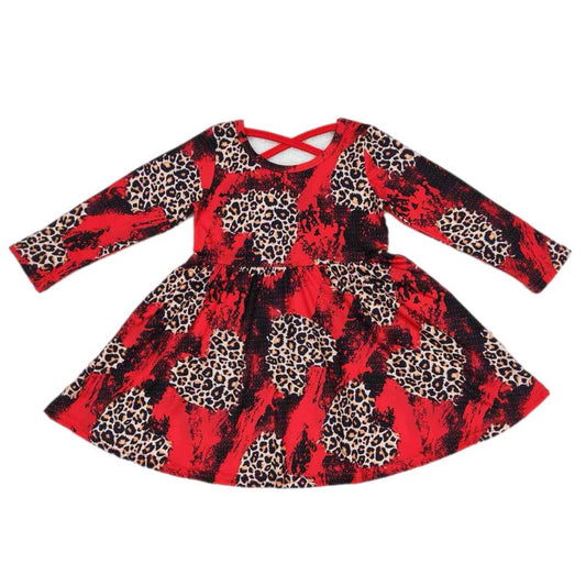 ᴡᴇᴇᴋʟʏ ᴘʀᴇ ᴏʀᴅᴇʀ Leopard Hearts Dress