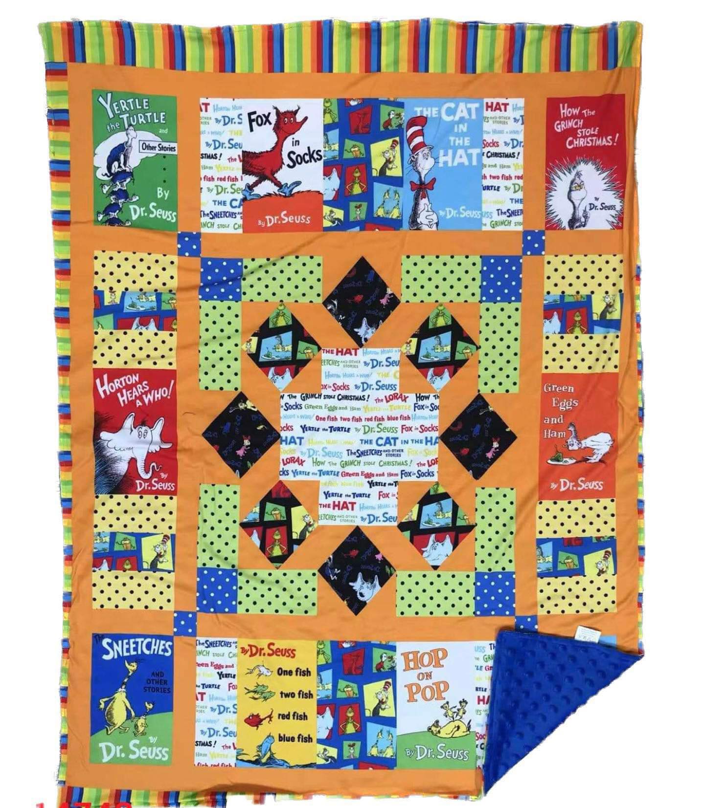 ᴡᴇᴇᴋʟʏ ᴘʀᴇ ᴏʀᴅᴇʀ Blanket- Rhyming Dr Patchwork 30x40"