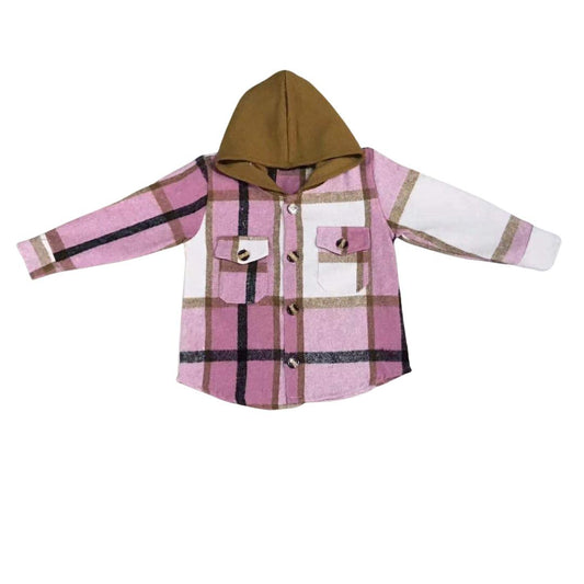 ᴡᴇᴇᴋʟʏ ᴘʀᴇ ᴏʀᴅᴇʀ Flannel- Pink Hooded