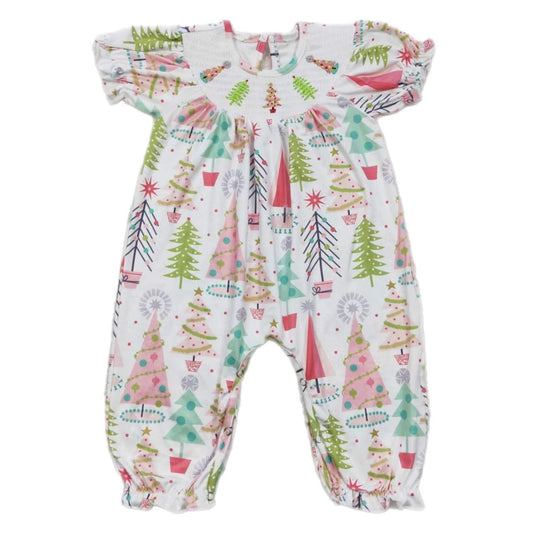 ᴡᴇᴇᴋʟʏ ᴘʀᴇ ᴏʀᴅᴇʀ Christmas Trees Smocked Romper