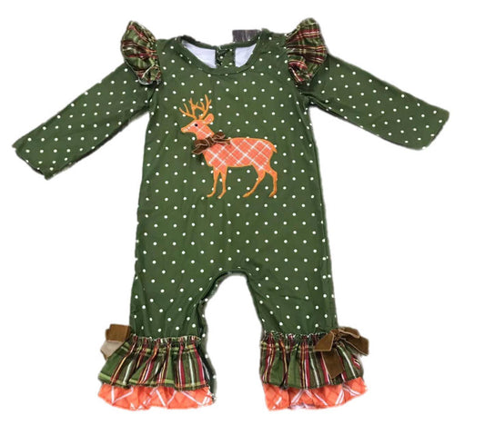 ᴡᴇᴇᴋʟʏ ᴘʀᴇ ᴏʀᴅᴇʀ Christmas Reindeer Ruffle Zippie